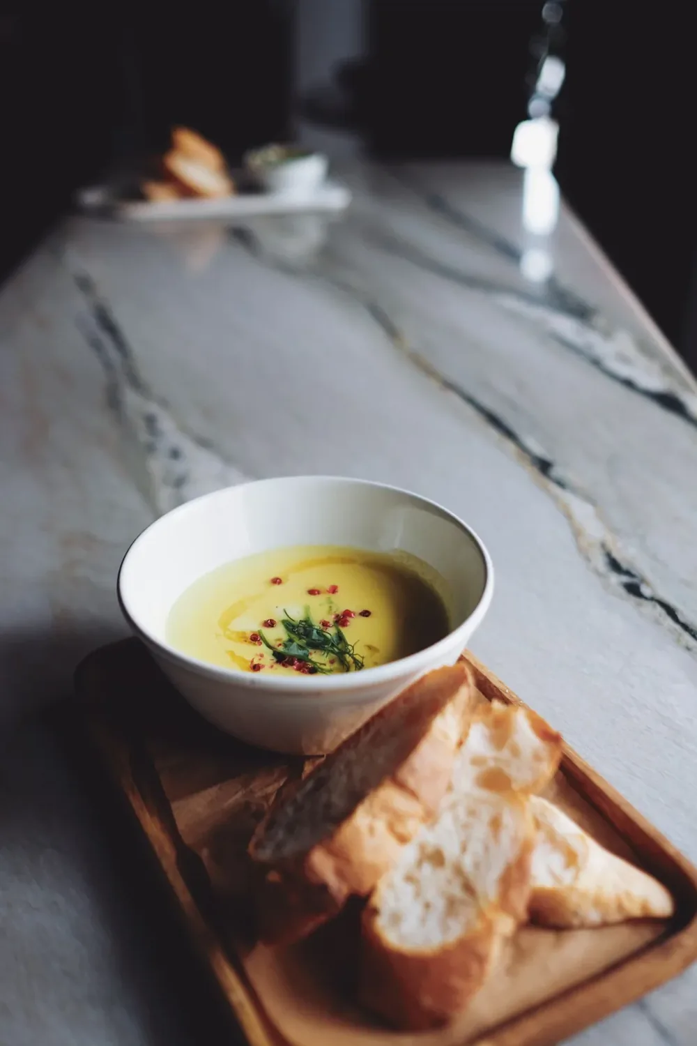 A welcoming table for food and conversation